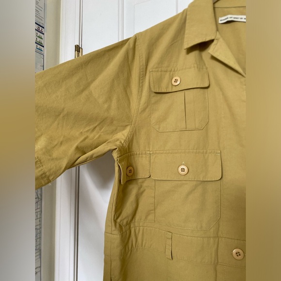 ⭐️ Shades of Grey by Micah Cohen jumpsuit mustard size medium - Picture 2 of 8